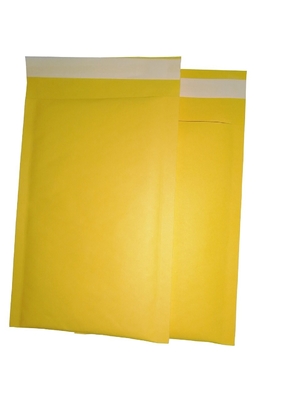 ซองจดหมายฟองสีเหลืองกาวที่แข็งแกร่งกระดาษคราฟท์เบาะจัดส่งซอง